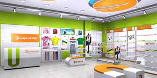 運動鞋服專賣店展柜設計